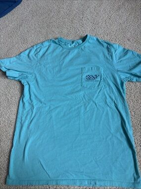Vineyard Vines Men's Pocket Tee - Aqua Blue